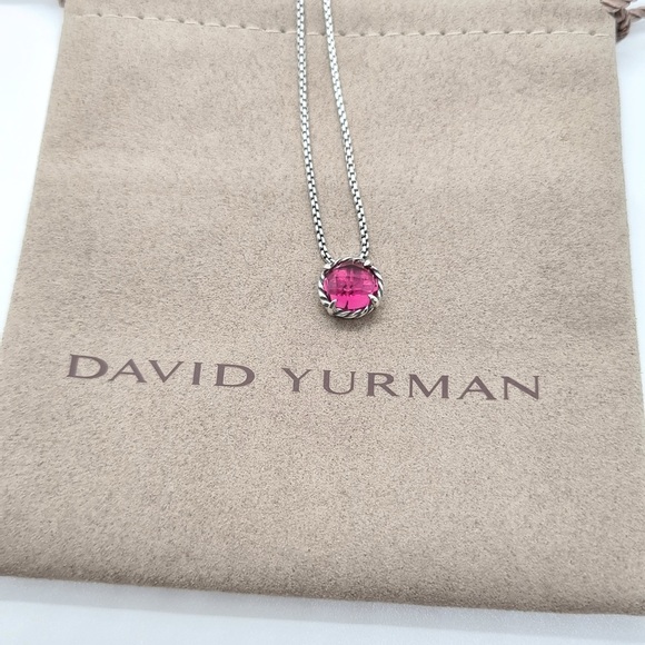 David Yurman Pink turmaline Necklace with sterling silver - Picture 3 of 6